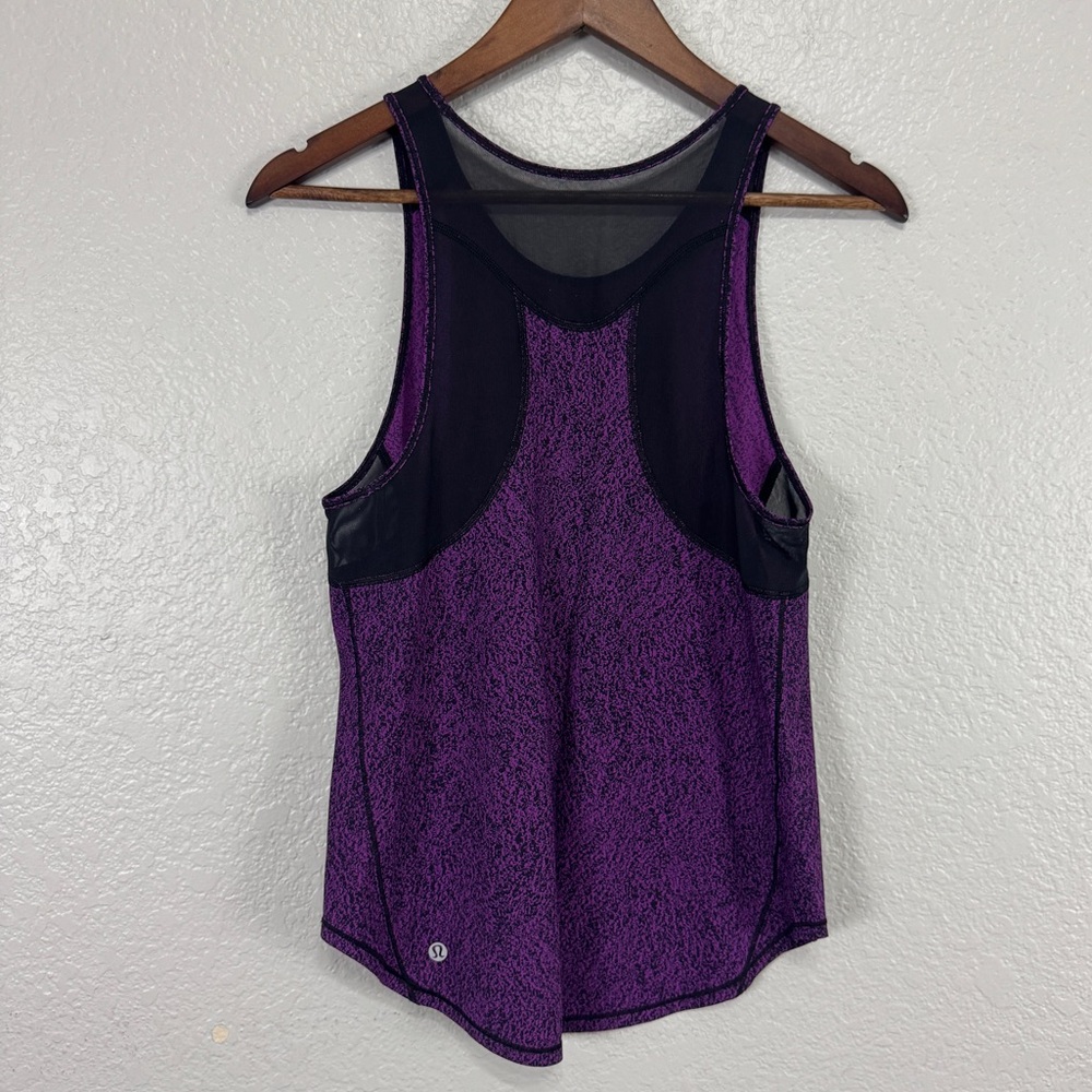 Lululemon Athletica Purple Tank Top Sleeveless Racer Back Running Workout Casual